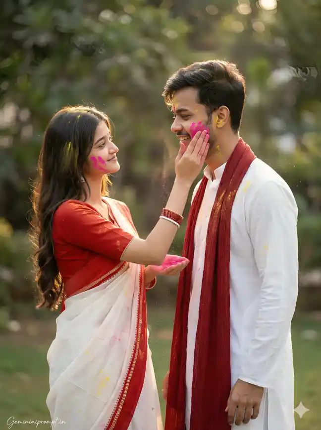 Couples Happy Holi Ai Photo Editing Prompts